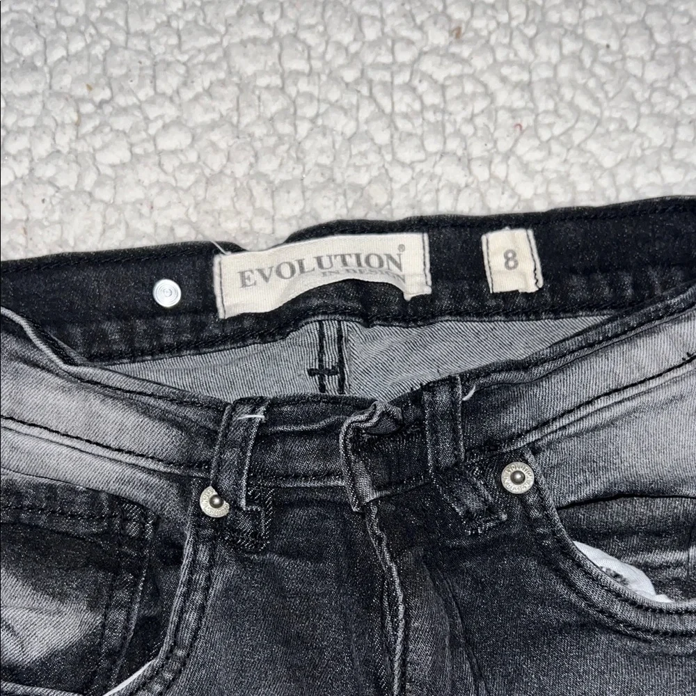 Evolution Kids Black Denim Shorts